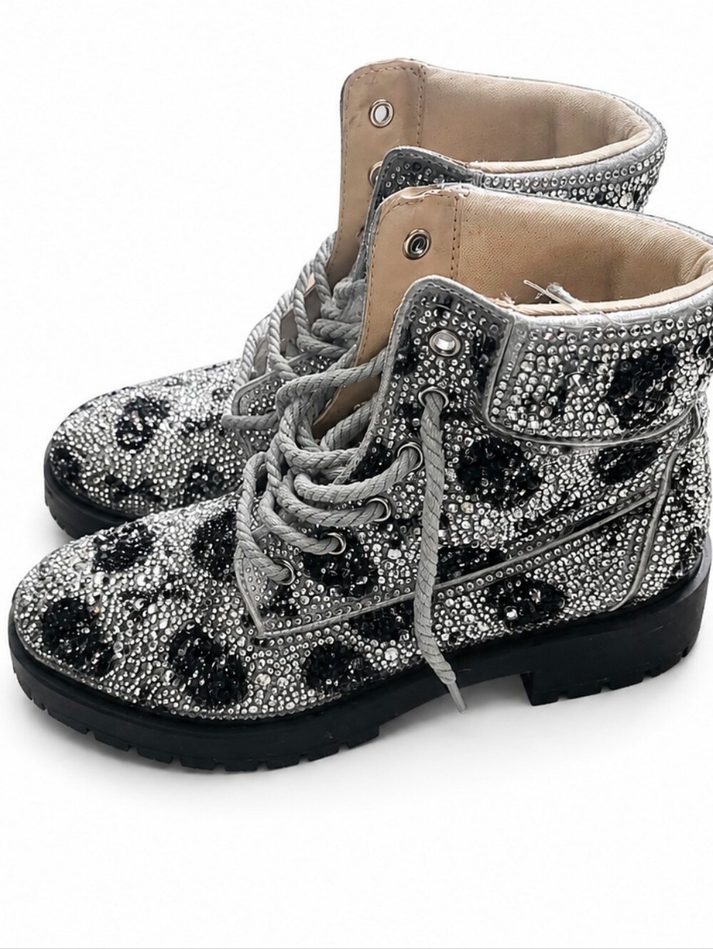 Betsey Johnson Skull Studded Ankle Boots